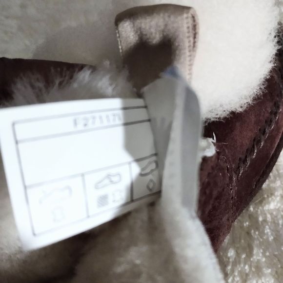 UGG Australia Kallen Suede Moc Toe Pom Pom Slippers  Size 5 Brown #1017541 - Picture 14 of 14